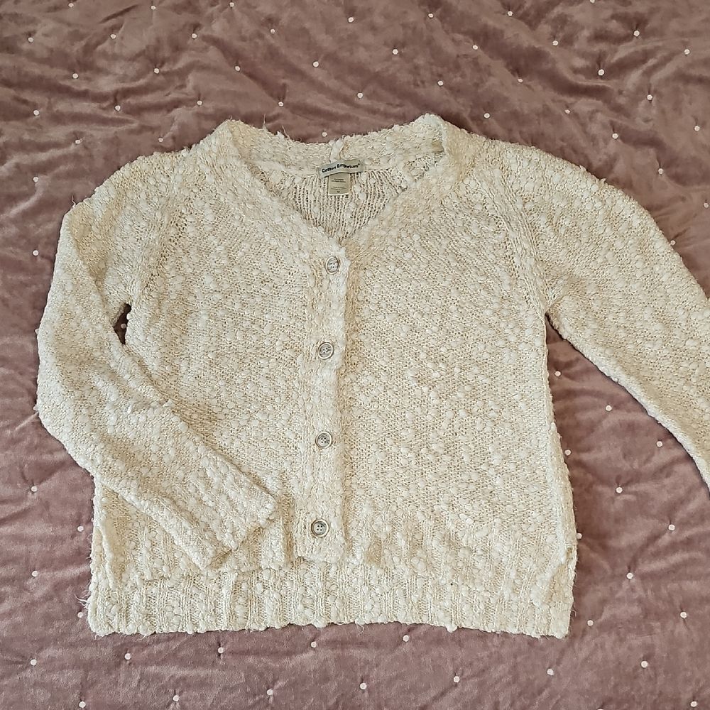 Cotton Emporium Ivory Knit Sweater, Size M